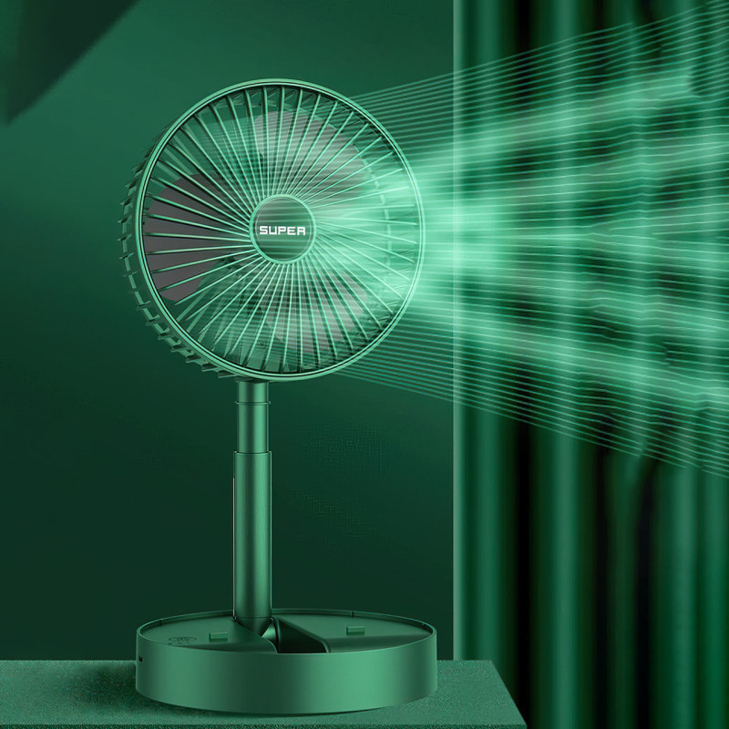 Складной портативный телескопический вентилятор Telescopic Fan, 5 Вт, micro USB, 8 часов работы фото - 4
