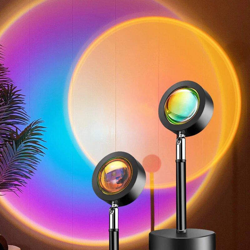 Проекційна лампа SUNSET Tik-tok q07 Lamp з ефектом заходу, 4 кольори, нахил 180 градусів, від USB фото - 3