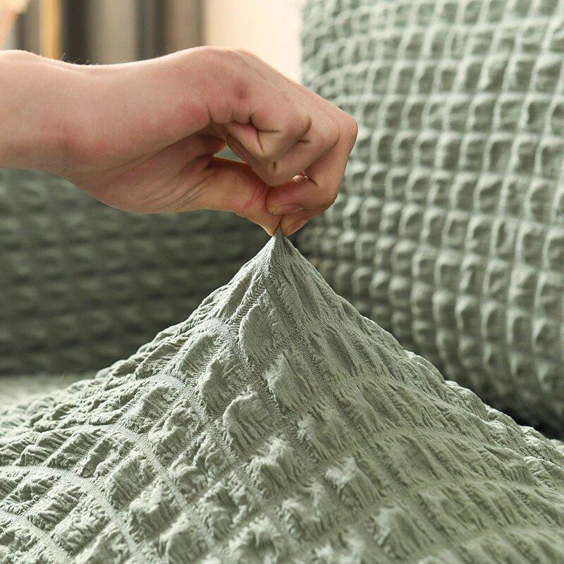 Натяжной чехол на диван и два кресла Hommy Turkey, защитная эластичная накидка на софу, универсальный размер фото - 13