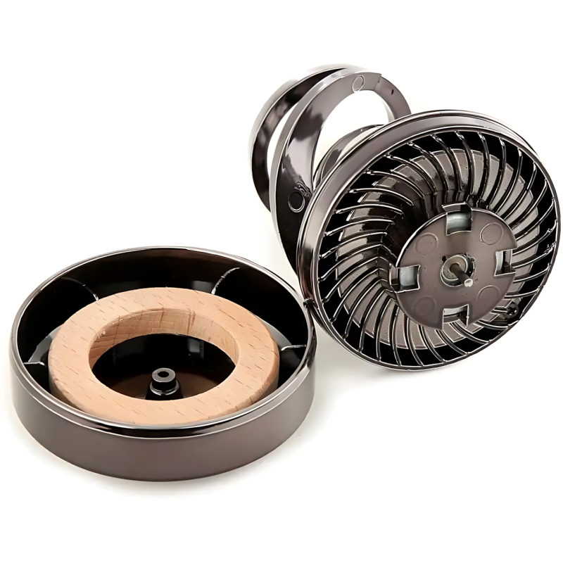 Автомобильный ароматизатор с эффектом левитации, вращающийся шар на солнечной батарее на торпеду, черный фото - 4