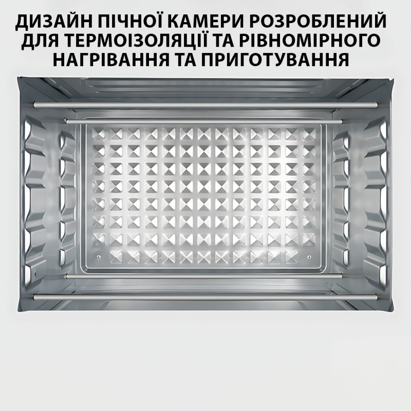 Электрическая духовка RAF-PLUS RS-7725 – 25 л, 1500 Вт, таймер, регулировка температуры 60°-250°C фото - 5