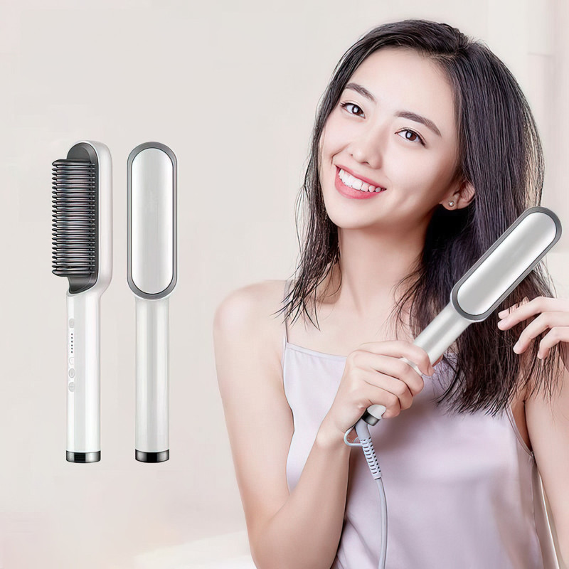 Розчіска-виправник Hair Straightener HQT-909 з тьмяним покриттям Чорний фото - 3