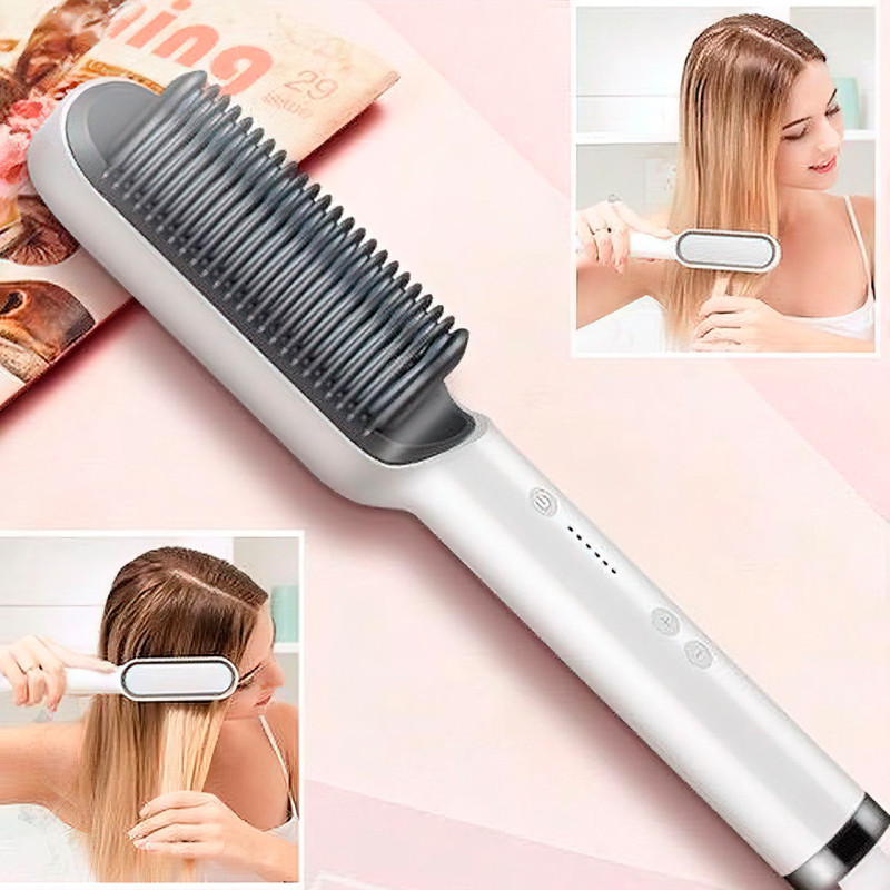 Розчіска-виправник Hair Straightener HQT-909 з тьмяним покриттям Чорний фото - 4