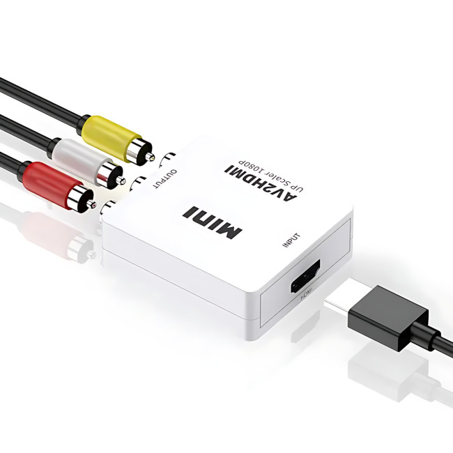 Конвертер AV RCA &mdash; HDMI, 1080p, адаптер AV to HDMI, плато-цифровий перетворювач, Plug&Play, PAL/NTSC, HDCP