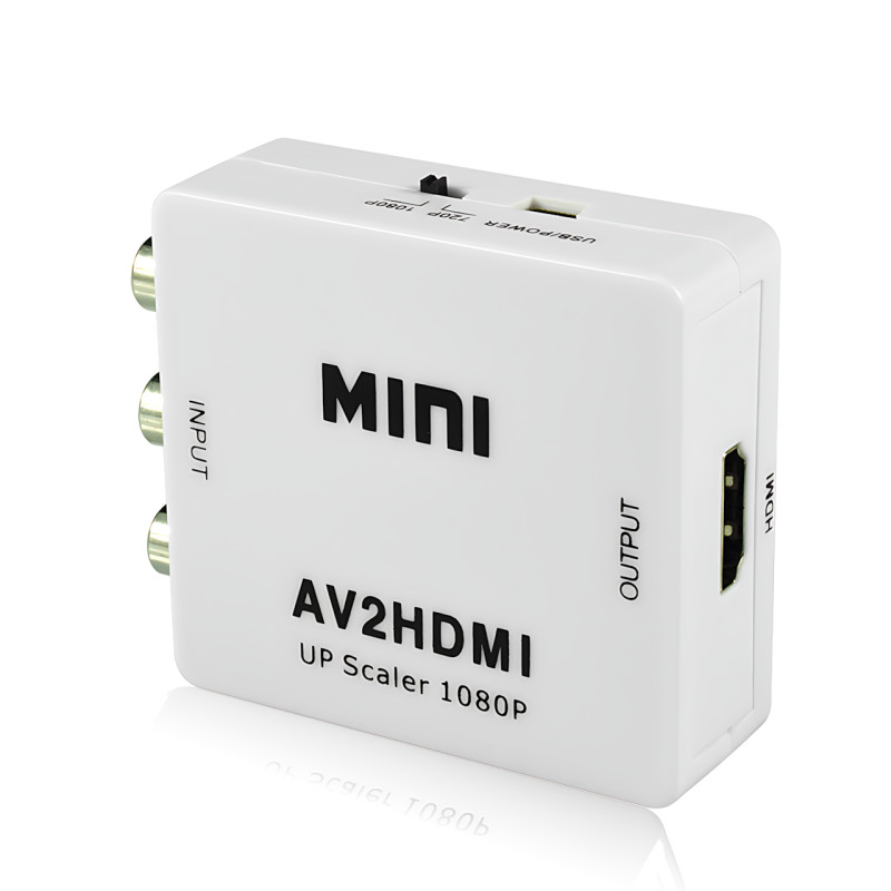 Конвертер AV RCA &mdash; HDMI, 1080p, адаптер AV to HDMI, плато-цифровий перетворювач, Plug&Play, PAL/NTSC, HDCP фото - 3