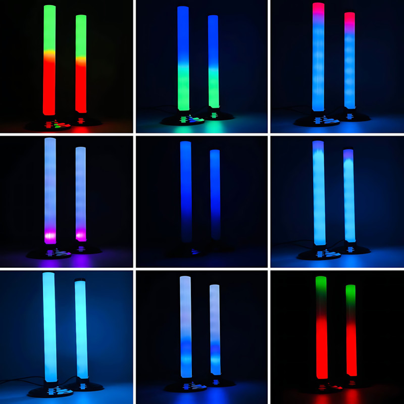 RGB LED настольный светильник-торшер 62 см ART-0670 / MA-767, светомузыка, управление пультом и Bluetooth-приложением, 5W, USB 5V фото - 4