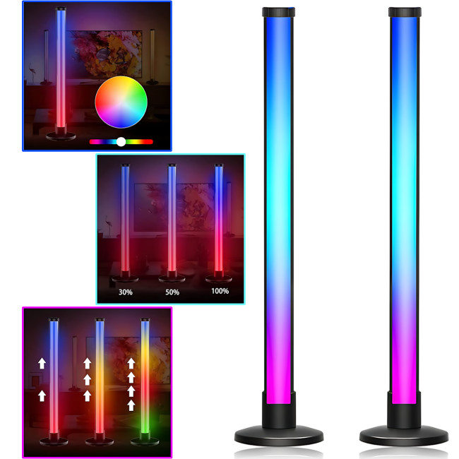 RGB LED настольный светильник-торшер 62 см ART-0670 / MA-767, светомузыка, управление пультом и Bluetooth-приложением, 5W, USB 5V