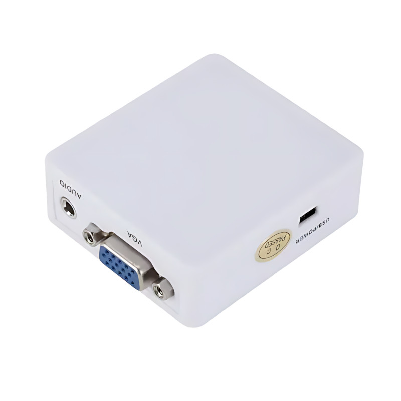 Конвертер VGA to HDMI з аудіо, кабель-адаптер для перетворення VGA на HD (720P/1080i/1080P) фото - 6