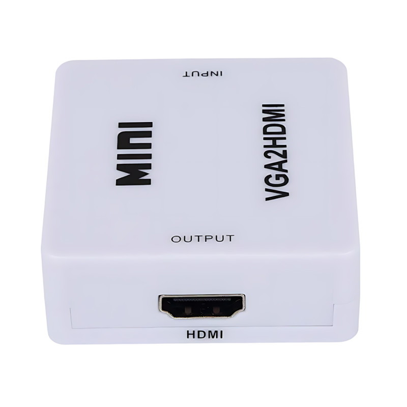 Конвертер VGA to HDMI з аудіо, кабель-адаптер для перетворення VGA на HD (720P/1080i/1080P) фото - 4