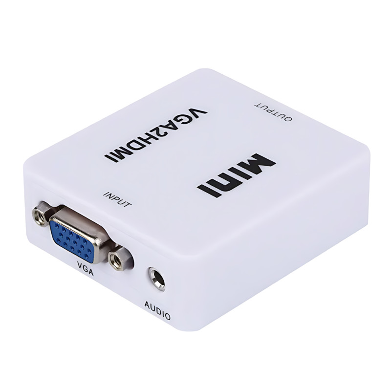 Конвертер VGA to HDMI з аудіо, кабель-адаптер для перетворення VGA на HD (720P/1080i/1080P) фото - 5