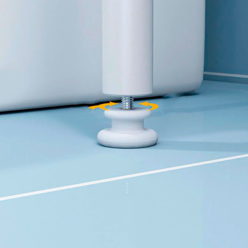 Усиленная стойка над унитазом Toilet Rack TM-020, порошковое покрытие, высота 160 см, белая фото - 5