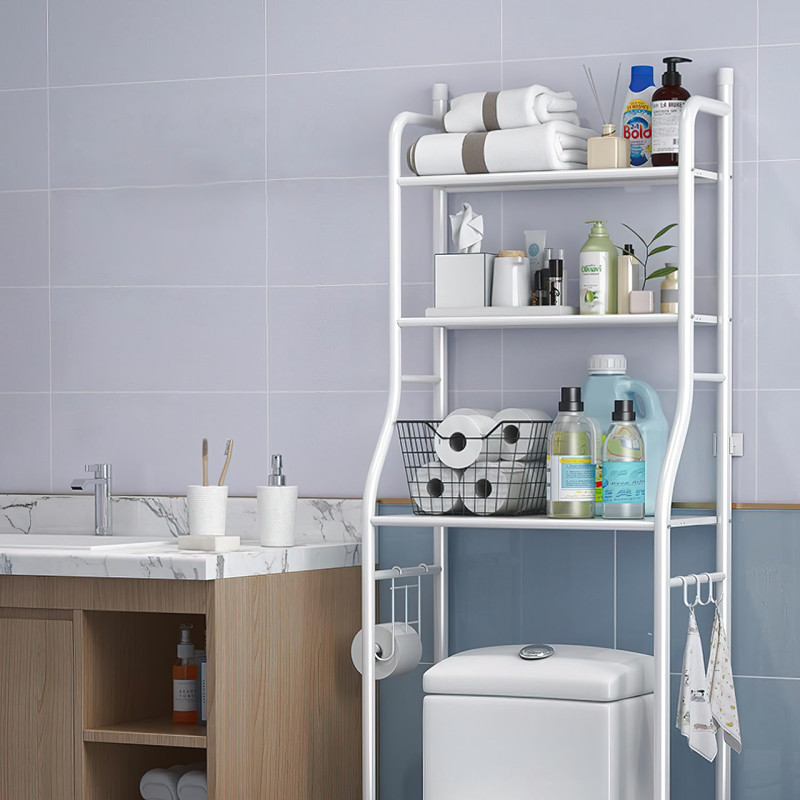 Усиленная стойка над унитазом Toilet Rack TM-020, порошковое покрытие, высота 160 см, белая фото - 4
