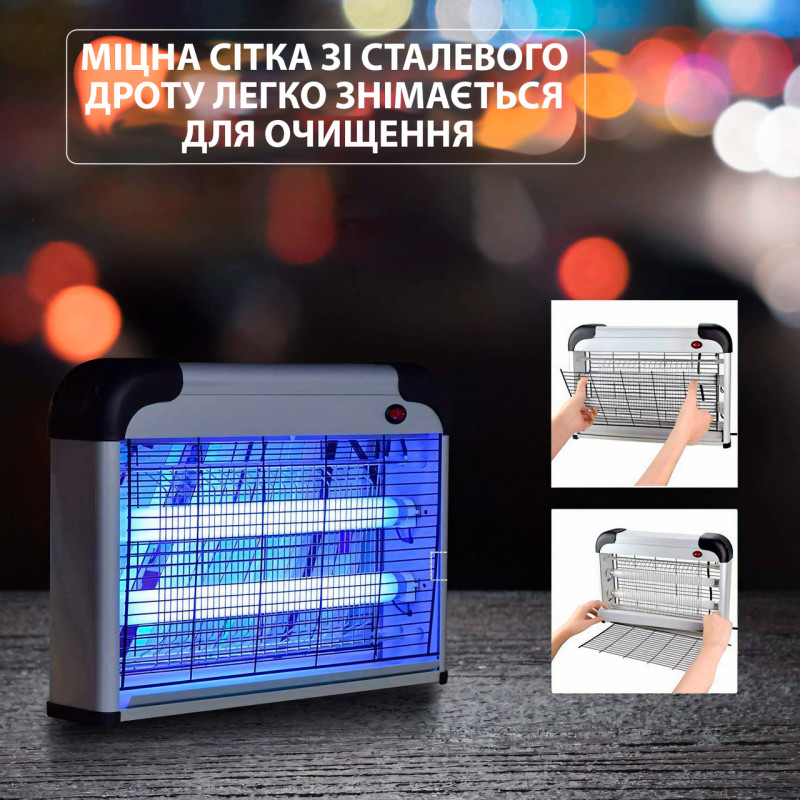 Лампа от комаров MAG-759, УФ Pest killer от летающих насекомых 4W, работа от сети, подвесная фото - 3