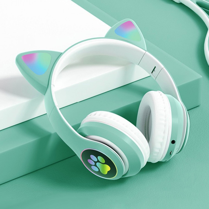 Бездротові навушники з котячими вушками дитячі з підсвічуванням CAT STN-28 Bluetooth фото - 5