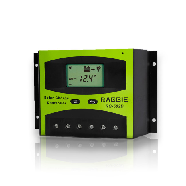 Контроллер заряда солнечной панели Raggie RG-502D, 12V/24V 40A. Оригинальный Solar charge controller