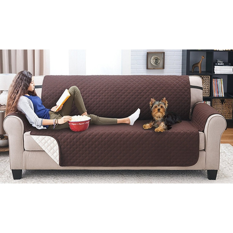 Покривало на диван двостороннє Couch Coat, накидка двох кольорів фото - 4
