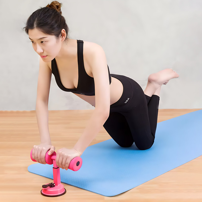 Тренажер для пресса, напольный тренажер Abdominal curl fitness equipment на присосках, нагрузка до 180 кг фото - 9