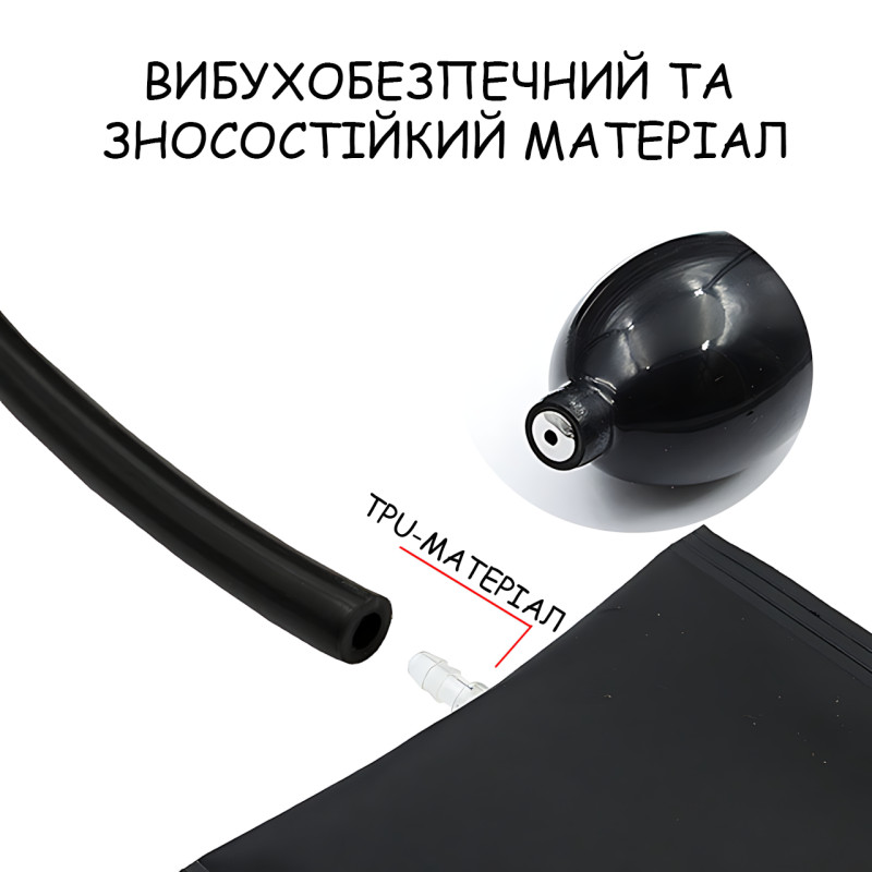 Надувний клин Air Pump Wedge MA659, монтажний підіймальний мішок 16 × 16 см, до 100 кг, монтажний інструмент із грушею фото - 30