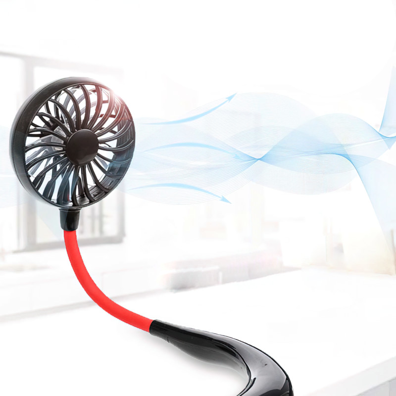Нашийний USB-вентилятор Wearable Fan із зарядкою від MicroUSB, 1200 мА/год, 4 Вт фото - 7