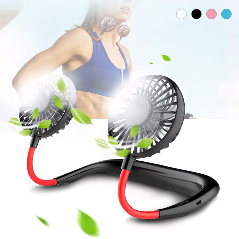 Нашийний USB-вентилятор Wearable Fan із зарядкою від MicroUSB, 1200 мА/год, 4 Вт фото - 3