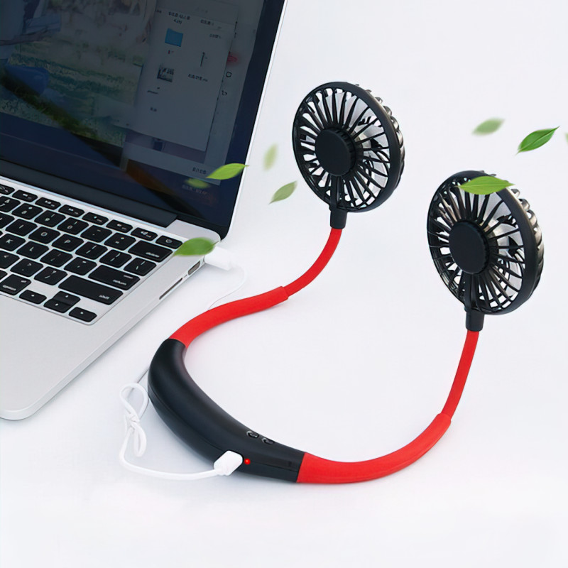 Нашийний USB-вентилятор Wearable Fan із зарядкою від MicroUSB, 1200 мА/год, 4 Вт фото - 6