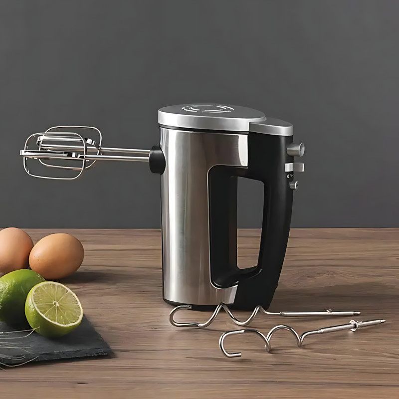 Миксер ручной Hoffmans 800W HM-8839, 6 скоростей, режим турбо, венчики + крюки в комплекте фото - 8