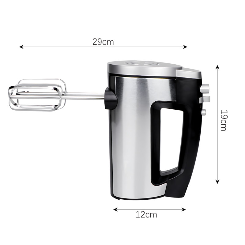 Миксер ручной Hoffmans 800W HM-8839, 6 скоростей, режим турбо, венчики + крюки в комплекте фото - 7