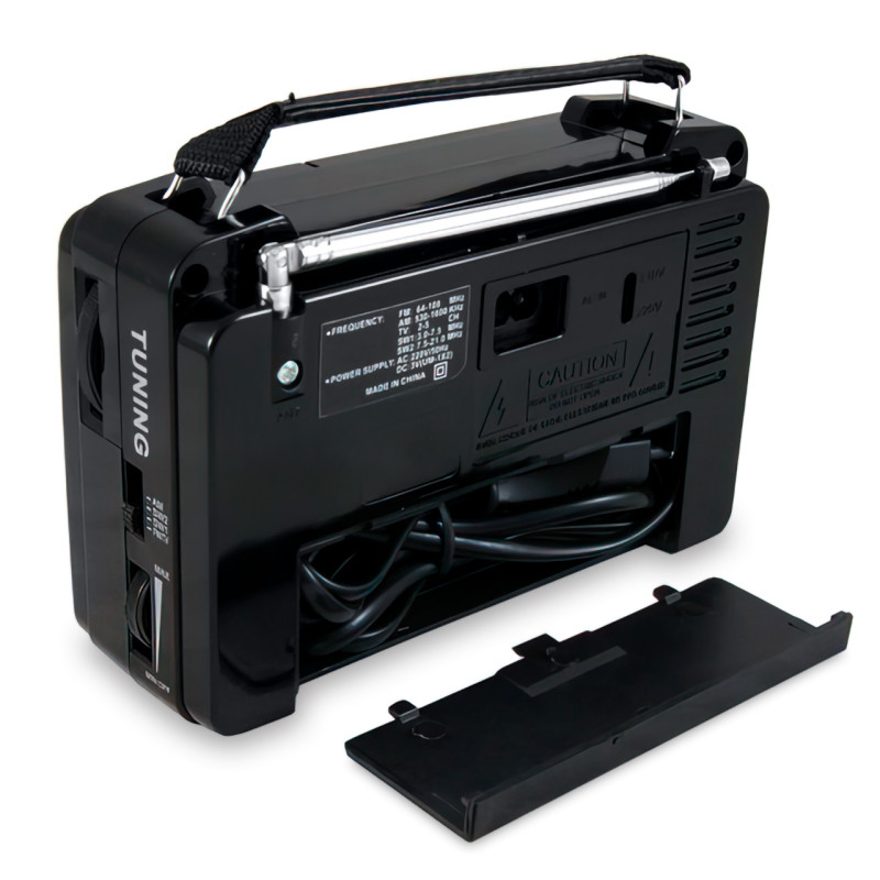 Портативный радиоприемник GOLON RX-A07 AC с частотами FM, AM, SW1, SW2, TV, от батареек и от сети 220 В фото - 4