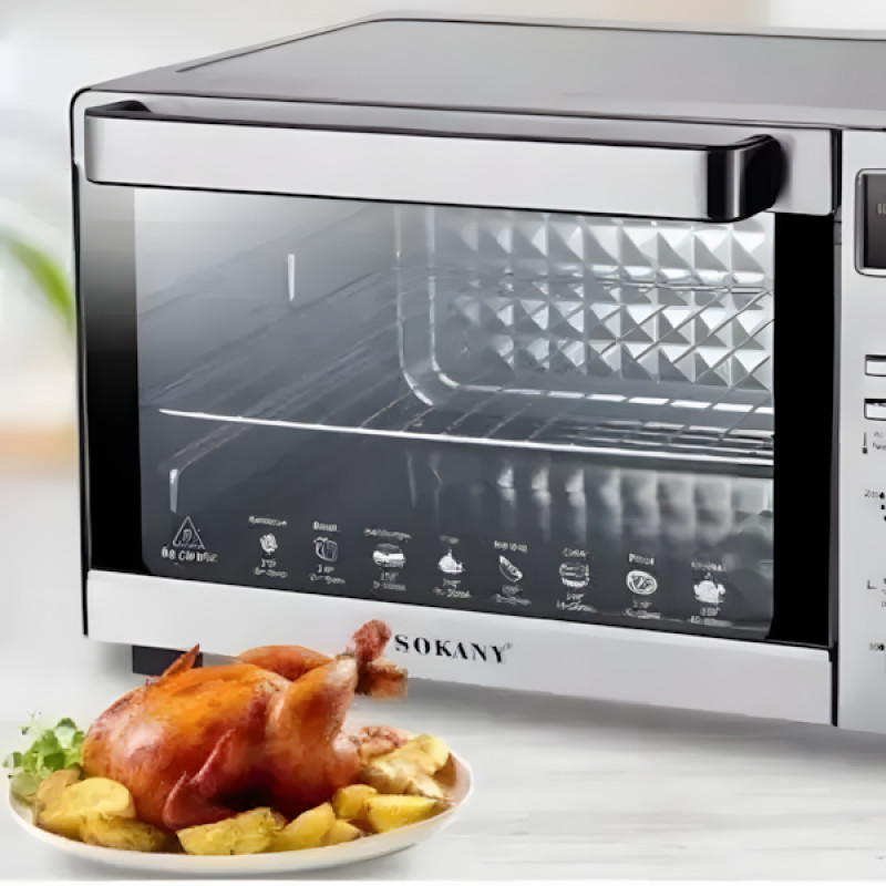 SOKANY SK-436 35L, электрическая настольная духовка 1500 Вт с грилем, таймером и двумя тэнами фото - 4