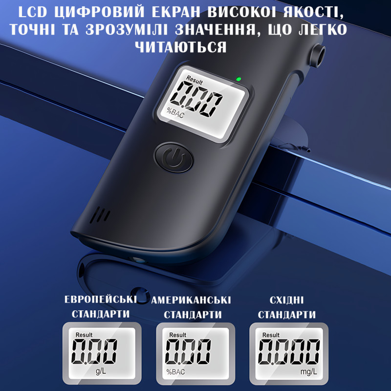 Алкотестер LCD AND HA-170 с фонариком, 0-200 мг/100 мл, полупроводниковый датчик, питание от 3 батареек АА фото - 3