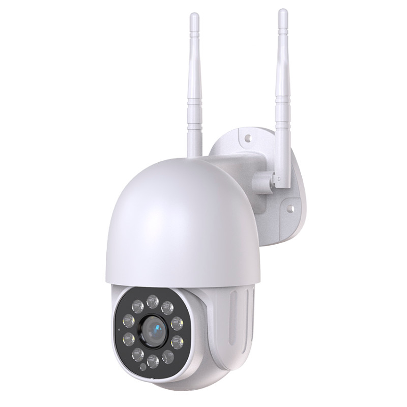 Вулична поворотна IP камера NJ PRO 1080 Vision 360 , вологостійка, датчик рух, нічне бачення, біла фото - 2
