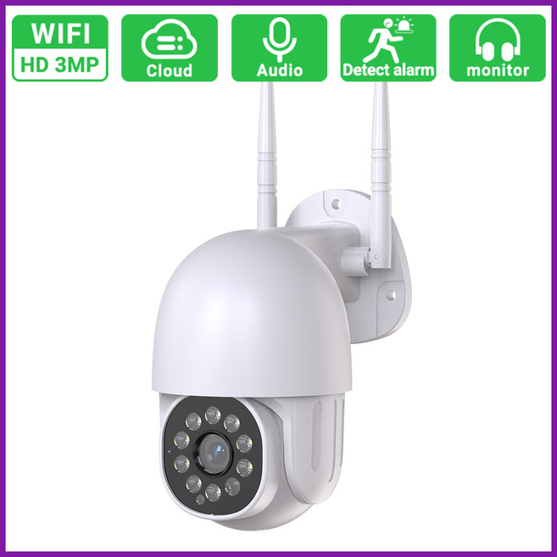 Вулична поворотна IP камера NJ PRO 1080 Vision 360 , вологостійка, датчик рух, нічне бачення, біла фото - 3