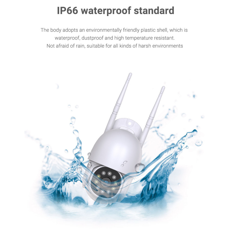 Вулична поворотна IP камера NJ PRO 1080 Vision 360 , вологостійка, датчик рух, нічне бачення, біла фото - 7