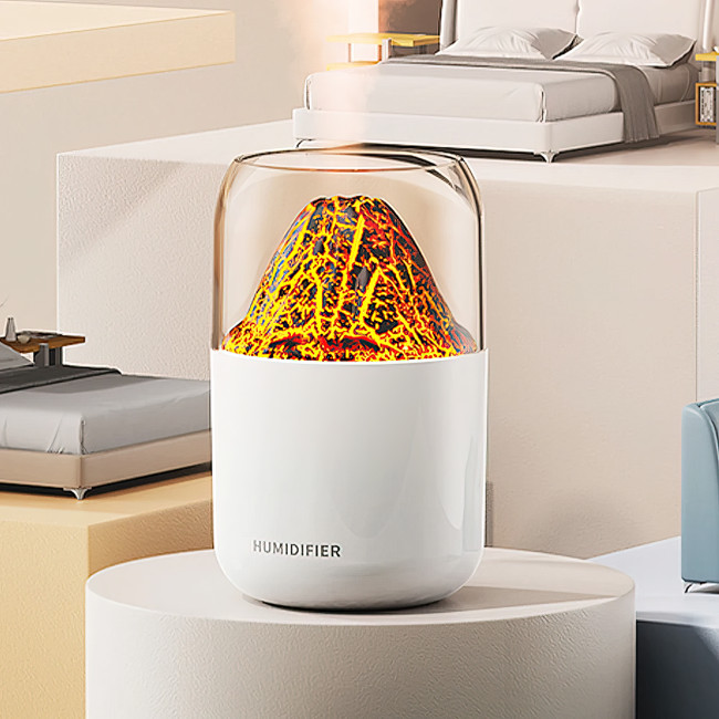 Зволожувач повітря LAMP JSQ-1, нічник, вулкан, 280 мл, 2 Вт, 2 режими роботи