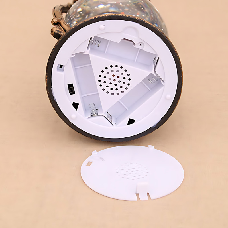 Праздничный музыкальный светильник «Санта в масляной лампе» 812 — LED подсветка, движущаяся фигура, эффект снега, мелодии фото - 14