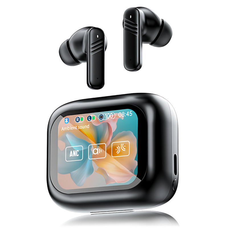 Бездротові навушники LX-10 TWS — Bluetooth 5.4, ANC+ENC, LED-дисплей, 320 мА·год, сенсорне керування фото - 2