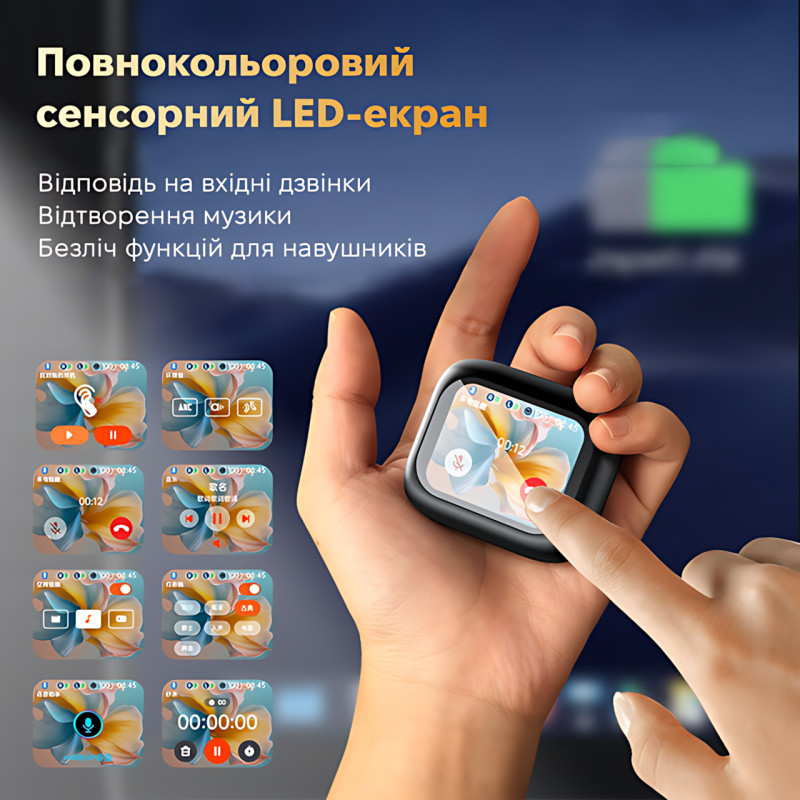 Бездротові навушники LX-10 TWS — Bluetooth 5.4, ANC+ENC, LED-дисплей, 320 мА·год, сенсорне керування фото - 8