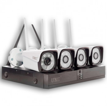 Комплект видеонаблюдения  WI FI с 4-мя камерами высокого разрешения PRO VISION UKC, готовый набор 8004 / 6673