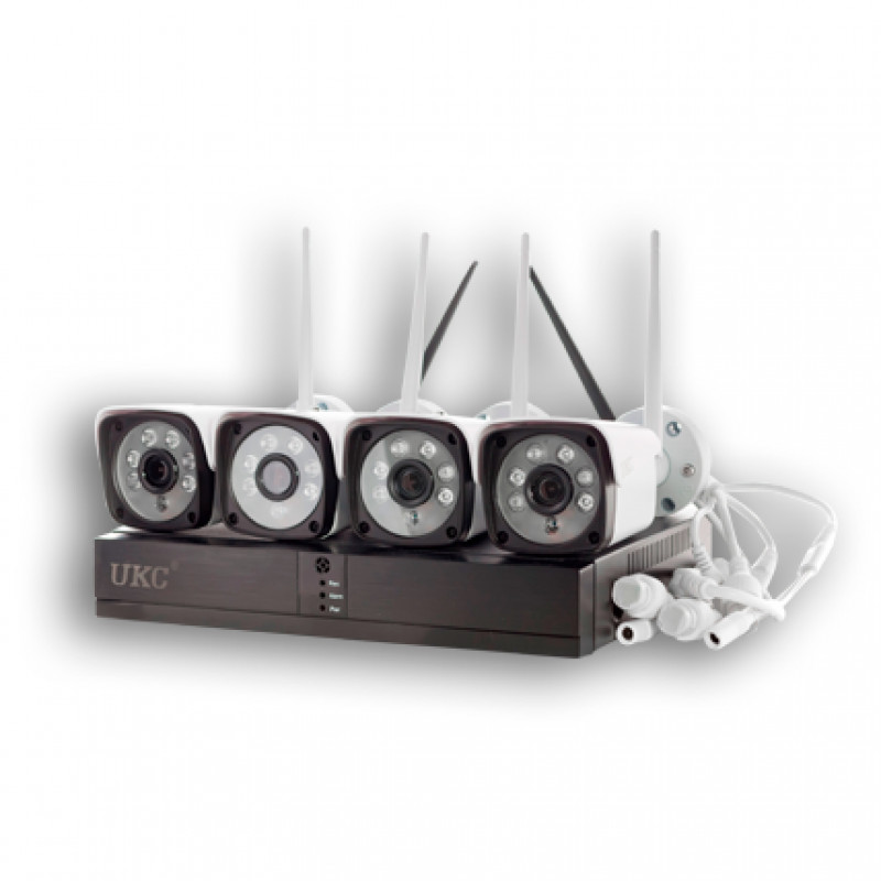 Комплект видеонаблюдения WI FI с 4-мя камерами высокого разрешения PRO VISION UKC, готовый набор 8004 / 6673 фото - 2