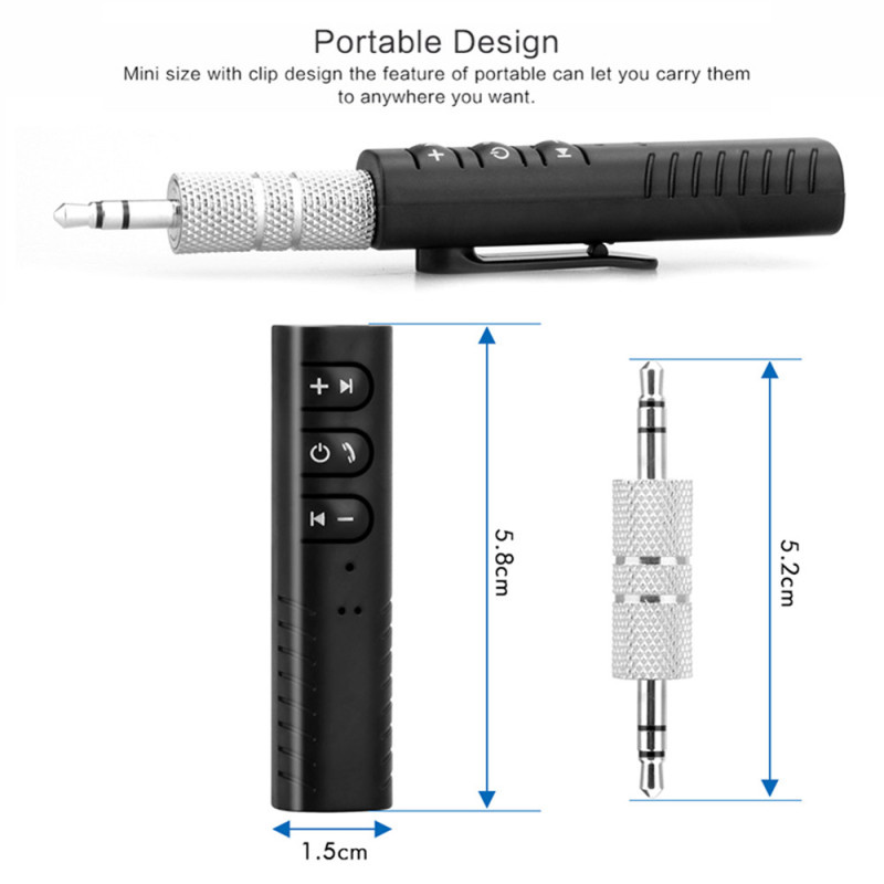Акумуляторний AUX Bluetooth ресивер STEREO Music Reciver LD-B09, для бездротового підключення аудіо пристроїв фото - 4