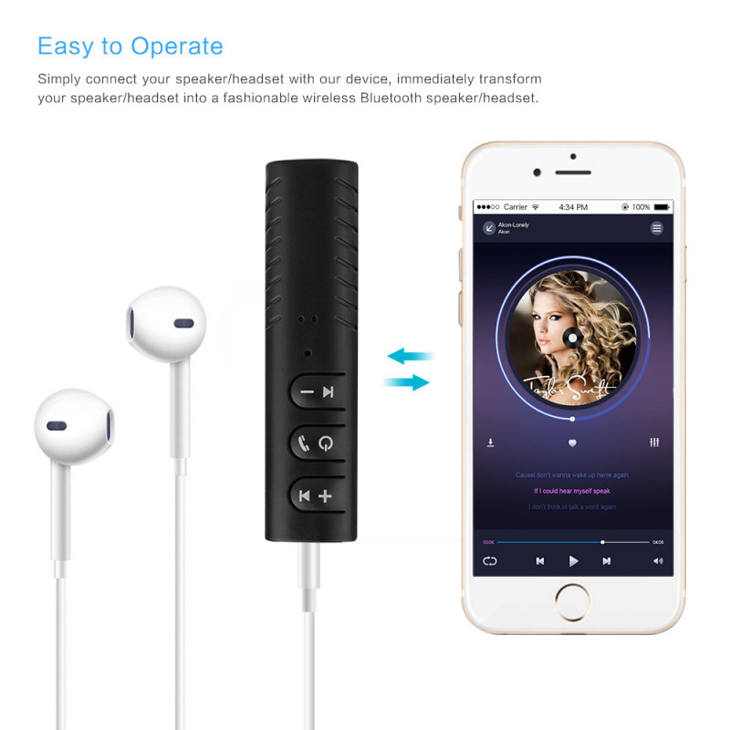 Аккумуляторный AUX Bluetooth ресивер STEREO Music Reciver LD-B09, для беспроводного соединения аудио устройств фото - 5