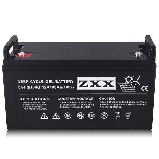 Гелевий акумулятор ZXX 12 В 100 Ah AGM Gel, необслуговуваний, низький саморозряд, для ДБЖ, електромобілів