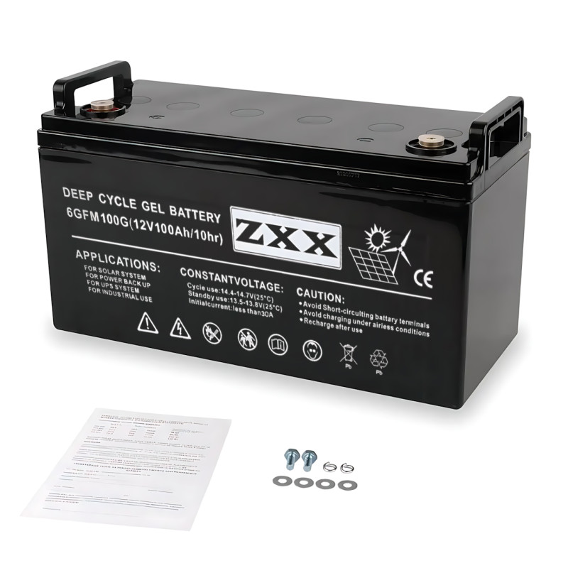 Гелевий акумулятор ZXX 12 В 100 Ah AGM Gel, необслуговуваний, низький саморозряд, для ДБЖ, електромобілів фото - 8