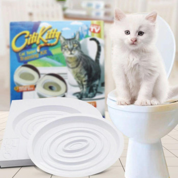 Набір для привчання котів до туалету CitiKitty Cat Toilet Training Kit - накладки на унітаз