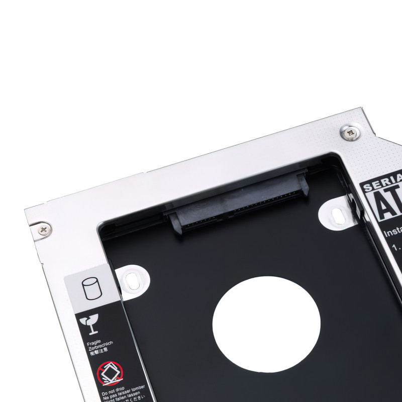 Адаптер для заміни DVD-привода на HDD/SSD диск GemBird, низькопрофільний OptiBay 2.5'', 9.5/12.7 мм, SATA/mSATA фото - 8