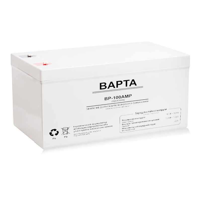 Гелевий акумулятор BAPTA BP-100AMP 12 В 100 А·год — 22,5 кг, M8, 1800 циклів фото - 3