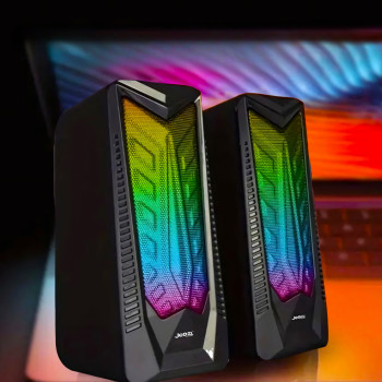 Колонки для компьютера и ноутбука JEDEL S524 RGB 2.0, С RGB подсветкой, 6 вт