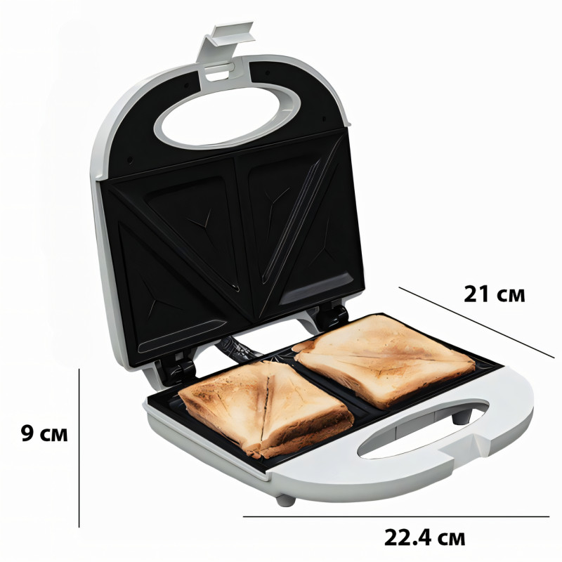 Електрична сендвіч-машина, сендвічниця The waffle maker AND XL-877, 750 Вт фото - 4
