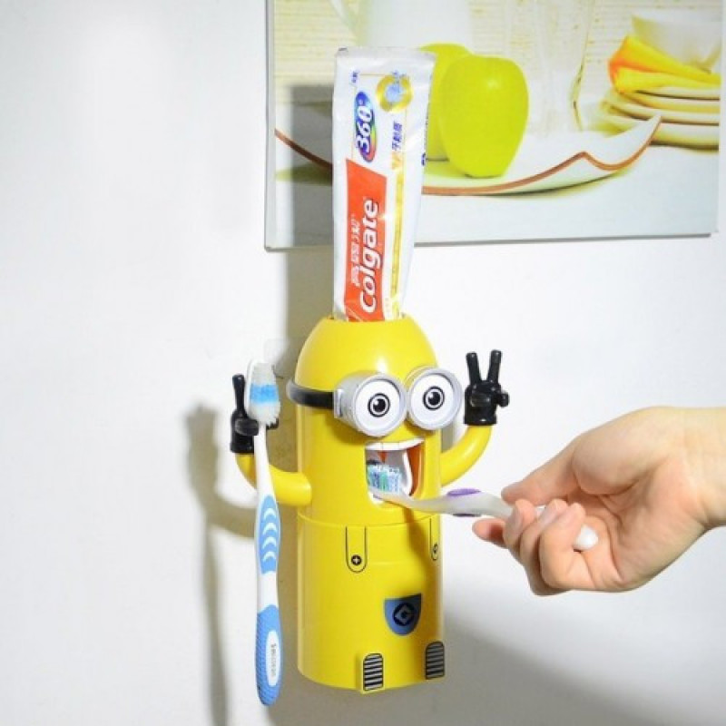 Автоматический дозатор для зубной пасты Миньон. Диспенсер с держателем фото - 1