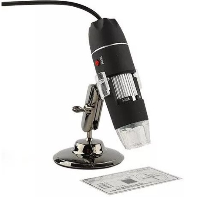 Цифровий мікроскоп USB Magnifier SuperZoom збільшення 50-500X, підключення USB, чорний